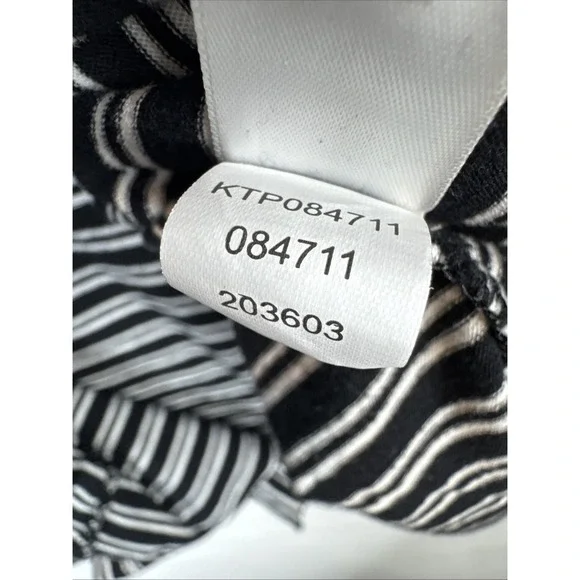 J. Jill Black Layered Striped Long Sleeve Top XL Womens Contrast Hem - Picture 8 of 8